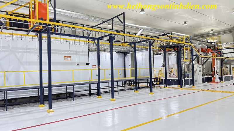 DÂY CHUYỀN SƠN TĨNH ĐIỆN LÀ GÌ?  NGUYÊN LÝ HOẠT ĐỘNG CỦA DÂY CHUYỀN SƠN TĨNH ĐIỆN